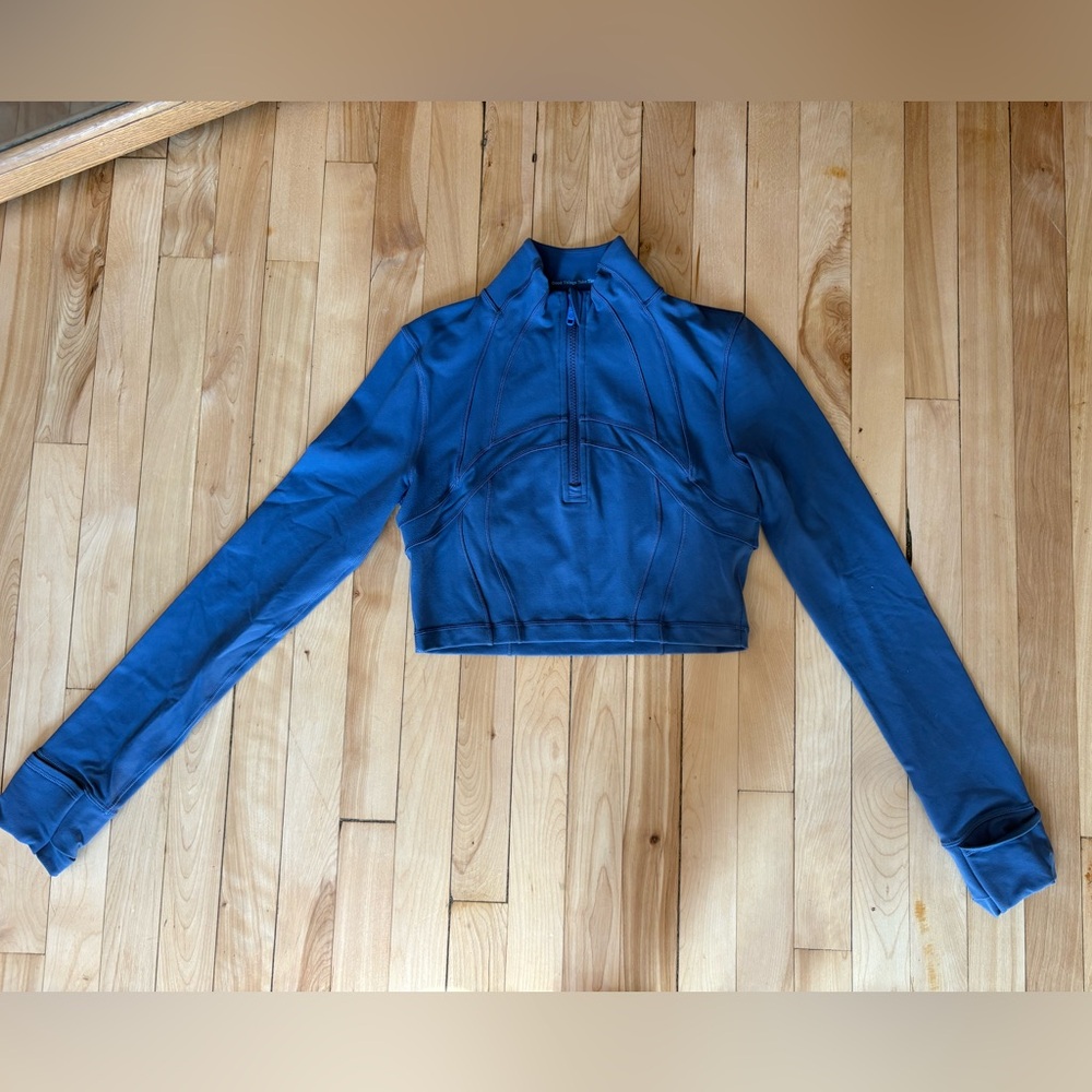 lululemon athletica Blue Long Sleeve crop Top